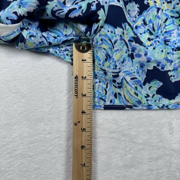 Lilly Pulitzer Ocean Trail XXS Shorts Luxletic Blue Mermaid Gym Running - Picture 6 of 6